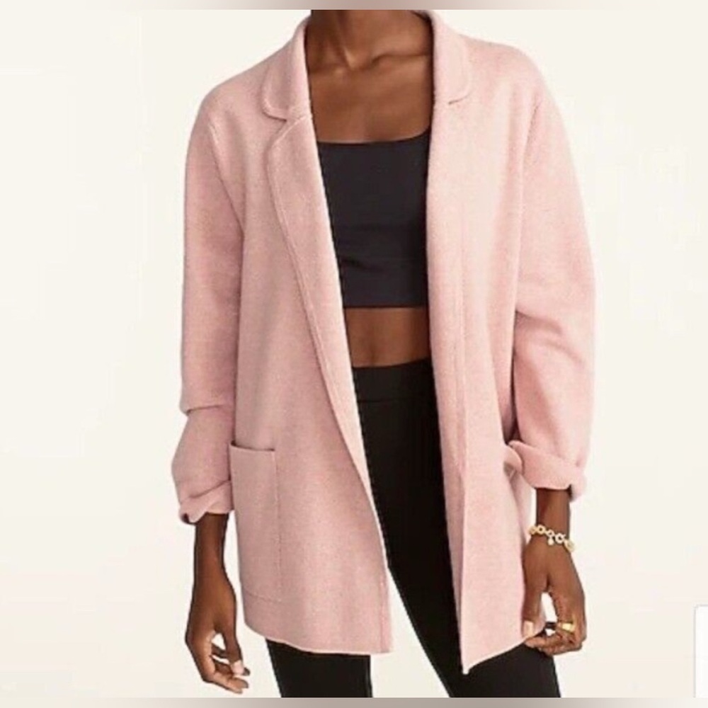 J. Crew Eloise Sweater Blazer Blush Pink Sz Small NWT #140